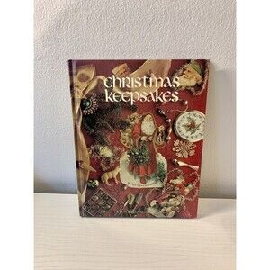 Cross Stitch Book Christmas Keepsakes Leisure Arts 1990 VTG Needlework BB8NS San